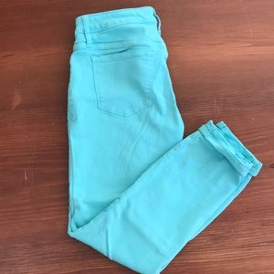 Lila Ryan Cropped Turquoise Jeans